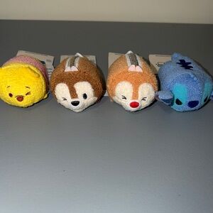 Disney Tsum Tsum Plush Set in Yellow, Brown, Tan, Blue